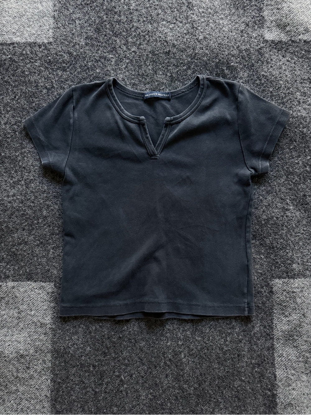 Brandy Melville Baby Tee with Notch Neck